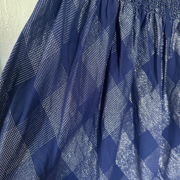 Hill House Athena Nap Dress in Navy Glitter Check size large - Picture 6 of 7